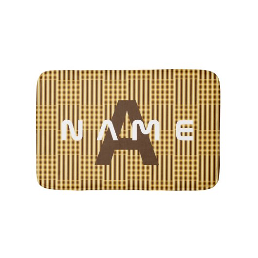 Personalisiertes Monogram Gold Luxury Elegant Abst Badematte (Vorderseite)