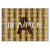 Personalisiertes Monogram Gold Luxury Elegant Abst Schneidebrett (Vorderseite)