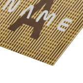 Personalisiertes Monogram Gold Luxury Elegant Abst Schneidebrett (Ecke)