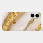 Personalisiertes Monogram Golden Marble iPhone Cas Case-Mate iPhone Hülle (Rückseite (Horizontal))