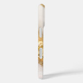 Personalisiertes Monogram Golden Marble iPhone Cas Case-Mate iPhone Hülle (Rückseite / Rechts)
