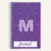 Personalisiertes Monogram-Journal Notizblock (Vorderseite)