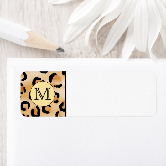 Personalisiertes Monogram Leopard Druckmuster. (Insitu)