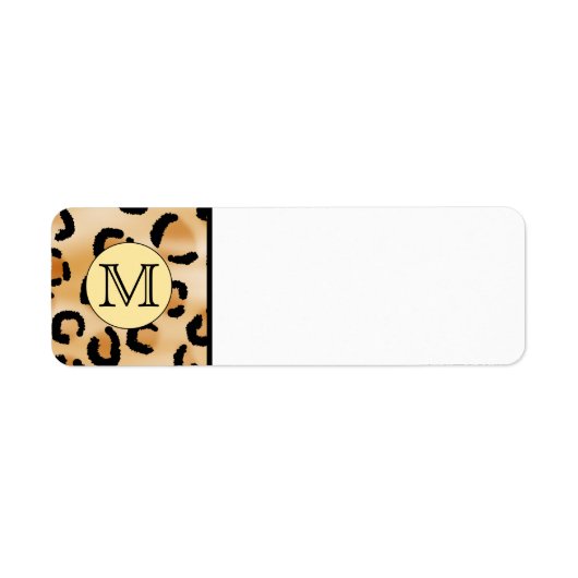 Personalisiertes Monogram Leopard Druckmuster. (Vorne)