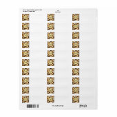 Personalisiertes Monogram Leopard Druckmuster. (Vorne)