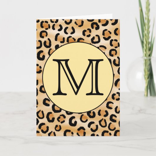 Personalisiertes Monogram Leopard-Druckmuster (Vorderseite)