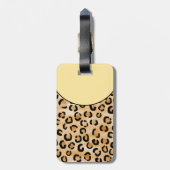 Personalisiertes Monogram Leopard-Druckmuster Gepäckanhänger (Rückseite vertikal)