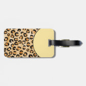 Personalisiertes Monogram Leopard-Druckmuster Gepäckanhänger (Rückseite horizontal)