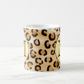 Personalisiertes Monogram Leopard-Druckmuster Kaffeetasse (Mittel)