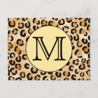 Personalisiertes Monogram Leopard Druckmuster.