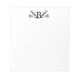 Personalisiertes Monogram Linken Notepad Notizblock