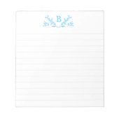 Personalisiertes Monogram Linken Notepad Notizblock (Vorderseite)