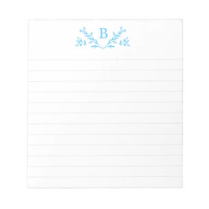 Personalisiertes Monogram Linken Notepad Notizblock