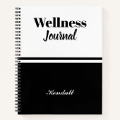 Personalisiertes Monogram Name Script Welljournal Notizblock (Vorderseite)