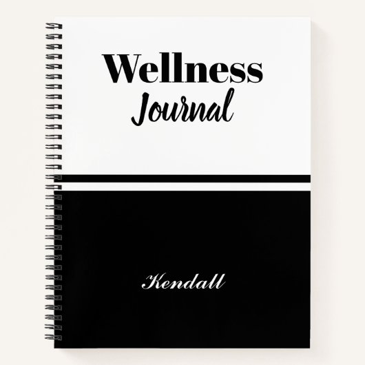 Personalisiertes Monogram Name Script Welljournal Notizblock (Vorderseite)