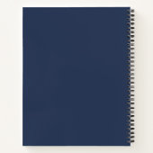Personalisiertes Monogram-Notebook aus blauem Marm Notizblock (Rückseite)