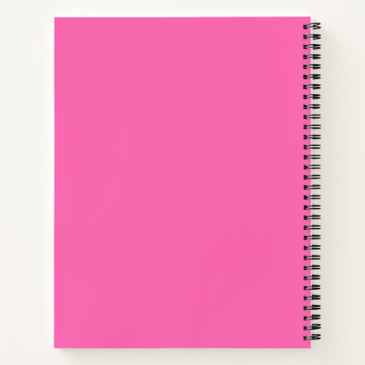 Personalisiertes Monogram-Notebook in Pink und Cya Notizblock (Rückseite)
