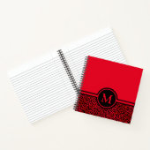 Personalisiertes Monogram Red Leopard Spiral Noteb Notizblock (Innenseite)
