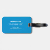 Personalisiertes Monogram Sailboat Racing Blue Gepäckanhänger (Rückseite horizontal)