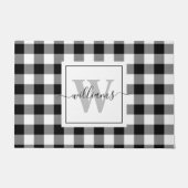Personalisiertes Monogram Script Black Buffalo Kar Fußmatte (Vorderseite)