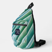 Personalisiertes Monogram Sling Bag - Modernes Abs (Rechte Ecke)