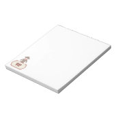 Personalisiertes Monogram Sock Monkey-Memo Notepad Notizblock (Rotiert)