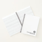 Personalisiertes Monogram SpiralNotebook Notizblock (Innenseite)