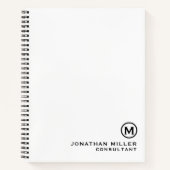 Personalisiertes Monogram SpiralNotebook Notizblock (Vorderseite)