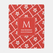 Personalisiertes Monogram Stylish HONG KONG FLAG M Fleecedecke (Vorderseite)