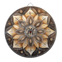 Personalisiertes Monogram Watercolor Brown Mandala