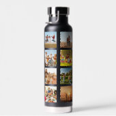 Personalisiertes Monogramm 19-Foto-Collage Trinkflasche (Rechts)
