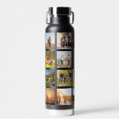 Personalisiertes Monogramm 19-Foto-Collage Trinkflasche (Vorne)