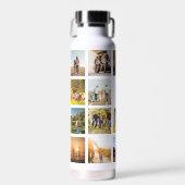 Personalisiertes Monogramm 19-Foto-Collage Trinkflasche (Vorne)