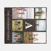 Personalisiertes Monogramm 6 FotoCollage Fleecedecke (Vorderseite (Horizontal))