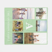 Personalisiertes Monogramm 6 FotoCollage Fleecedecke (Vorderseite (Horizontal))