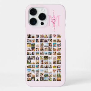 Personalisiertes Monogramm 88 Fotos Collage iPhone 16 Pro Max Hülle