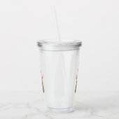 Personalisiertes Monogramm A Pink Leopard Acryltrinkbecher (Links)