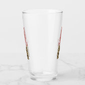 Personalisiertes Monogramm A Pink Leopard Glas (Rechts)
