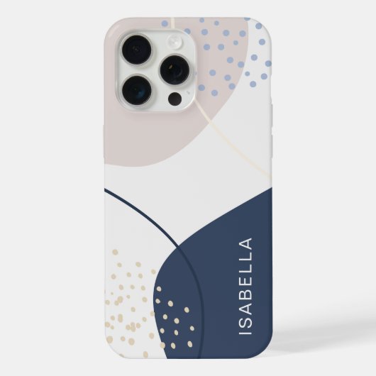 Personalisiertes Monogramm Abstract iPhone Hülle (Rückseite)