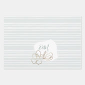 Personalisiertes Monogramm Abstrakter Blumenzauber Geschenkpapier Set (Vorderseite 2)