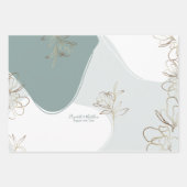 Personalisiertes Monogramm Abstrakter Blumenzauber Geschenkpapier Set (Vorderseite)