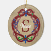 Personalisiertes Monogramm Anfangs Celtic Design Keramik Ornament (Links)