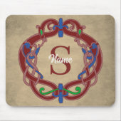 Personalisiertes Monogramm Anfangs Celtic Design Mousepad (Vorne)