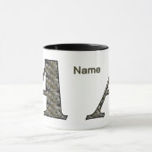 Personalisiertes Monogramm Anfangsbuchstabe A Hort Tasse (Zentrum)