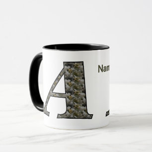 Personalisiertes Monogramm Anfangsbuchstabe A Hort Tasse