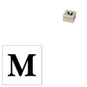 Personalisiertes Monogramm Anfangsbuchstabe Einzel Gummistempel (Stempel)