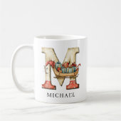 Personalisiertes Monogramm Anfangsbuchstabe M Weih Kaffeetasse (Links)