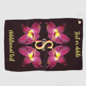 Personalisiertes Monogramm Anfangsbuchstabe Name L Golfhandtuch (Horizontal)