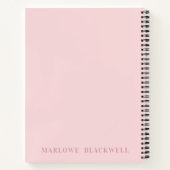 Personalisiertes Monogramm Anfangsbuchstabe Rosa Notizblock (Rückseite)