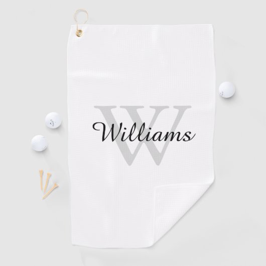 Personalisiertes Monogramm Anfangsbuchstabe und Na Golfhandtuch (Insitu)